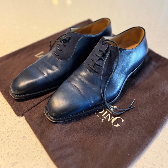 LondinG Paris HERACLEE 471 SMOOTH LEATHER AND SUEDE UK size 6 - Picture 1 of 12